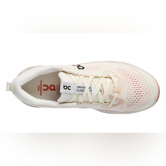 Size 9 On CloudsurferTrail 2. Running Women's White and Coral Athletic Shoes - Picture 5 of 11